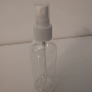 2 oz Clear Plastic Bottle with Mist Sprayer and Dust Cap