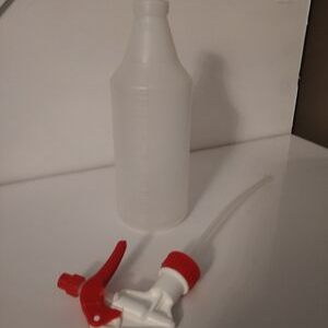 Plastic Spray Bottle with Red Nozzle