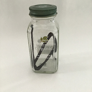 Madagascar Vanilla Beans, Organic, Whole (Vanilla planifolia Andr.) in Glass Jar